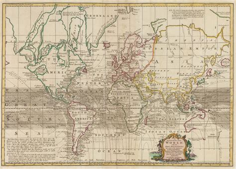 London Magazine, An Accurate Chart of the World, 1758 | The Map House