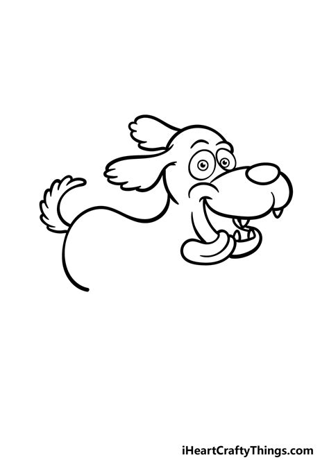 How To Draw A Cartoon Dog Step By Step For Kids