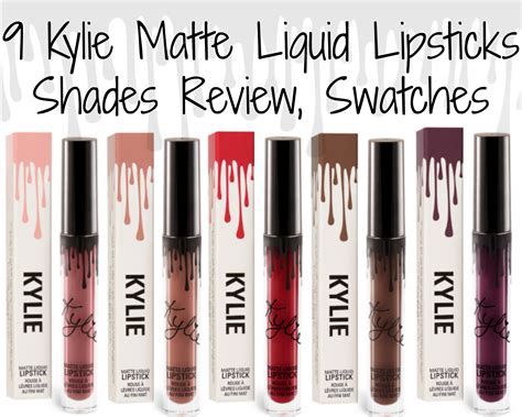 9 Kylie Matte Liquid Lipsticks Shades Review Swatches