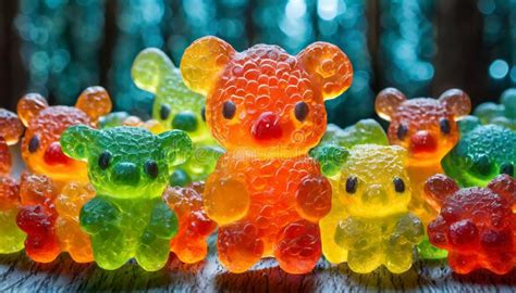 Jelly Beans of Different Flavors and Colors. Gummy Bear-shaped Candies Stock Image - Image of ...