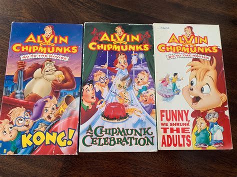 Alvin And The Chipmunks VHS Set 3 VHS Tapes Etsy Canada Alvin And