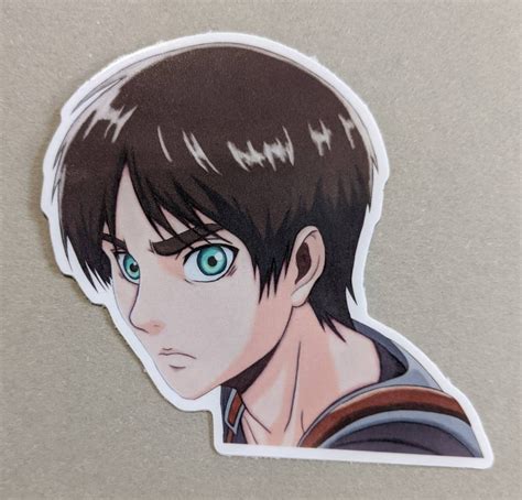 Eren Yeager Sticker Waterproof Attack On Titan Shingeki No Etsy Ireland