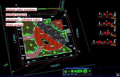 Merkez Ehir Meydan Kentsel Tasar M Al Mas Dwg Projesi Autocad