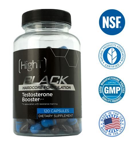 High T Black Testosterone Booster Supplement 120 Capsules Body Mass Maxx