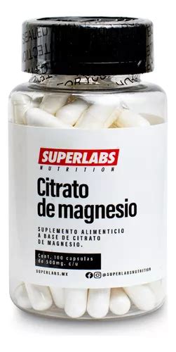 Superlabs Citrato De Magnesio Premium Mg Capsulas Sin Sabor