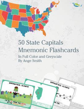 the 50 state capital flashcards are in color and greyscate with an ...