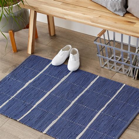 Modern Farmhouse Accent Rug Blue Nickel Designs Doormats