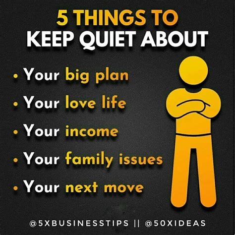 Things To Keep Quiet About Ideas Business Motivational Quotes