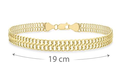 Carissima Gold 9 Ct Yellow Gold Figure 8 Curb Bracelet Of 19 Cm 7 5 Inch