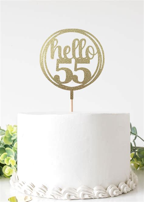 Hello Cake Topper For Th Birthday Celebration Happy Etsy