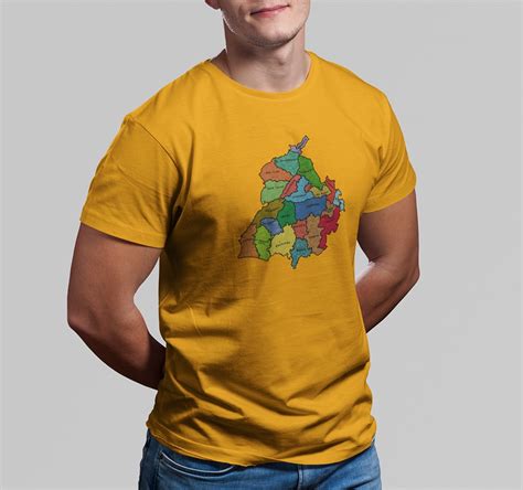 Punjab Map T Shirt Buy Punjabi Custom Printed Tshirts Online For Men