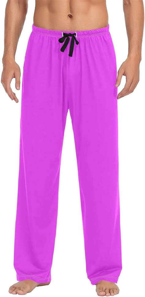 Gzhjmy Solid Color Pajama Pants Mens Pajama Bottoms Sleep Lounge Pjs