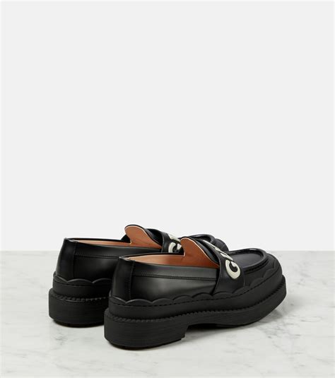 Gucci Logo leather loafers Gucci