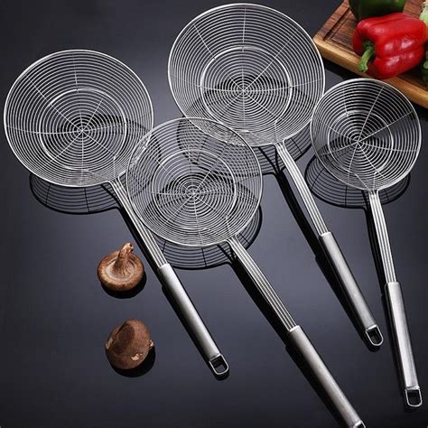 Solid Stainless Steel Spider Strainer Frying Skimmer Ladle Pasta