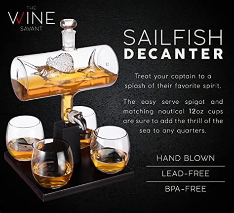 Distributeur De Whisky Sailfish Et Verres Liqueur Carafe Whisky