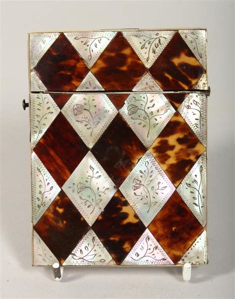 Sold Price A Mother Of Pearl And Tortoiseshell Calling Card Case