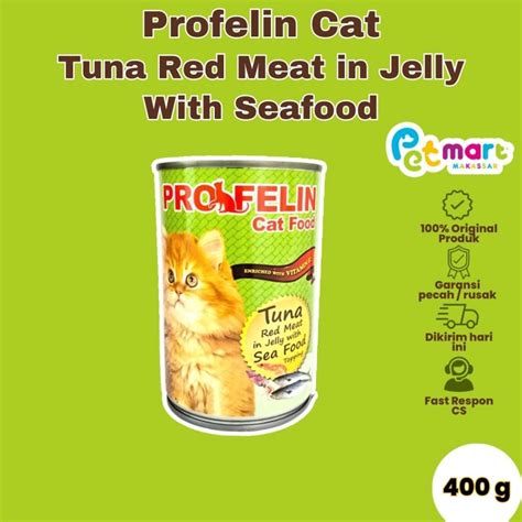 Wet Cat Food Canned Profelin Tuna Red Meat In Jelly With Seafood Cat