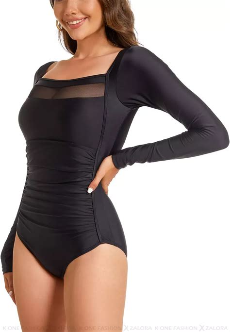 Buy Its Me Sexy Mesh Patchwork One Piece Swimsuit 2024 Online Zalora