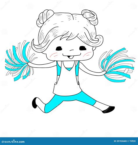 Cartoon Cheerleader Stock Vector Illustration Of Education 39783680