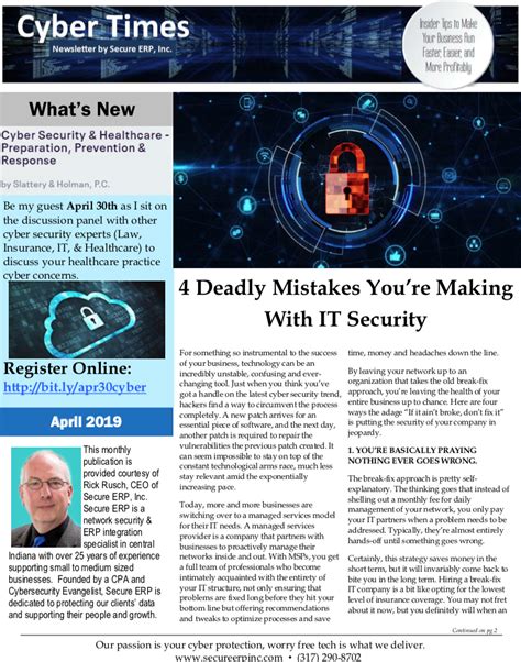 Cybersecurity Newsletter Template