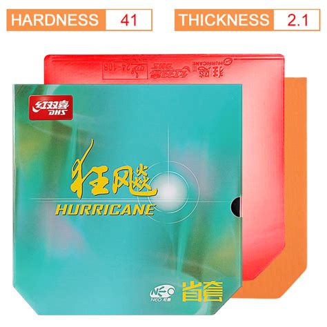 DHS NEO Hurricane 3 Table Tennis Rubber Provincial Orange Sponge Neo H3 ...