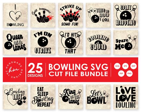 Bowling Svg Bundle Cricut Designs I Love Bowling Svg Etsy