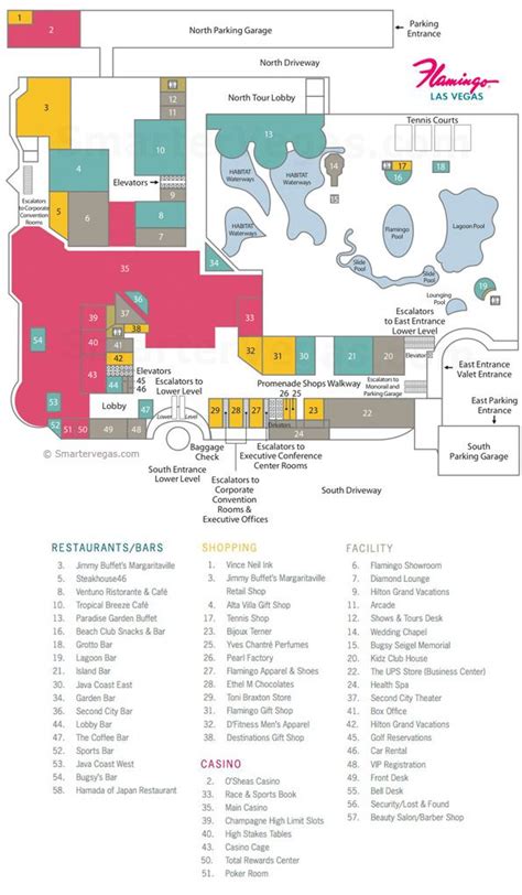 Flamingo Hotel Map Las Vegas - Printable Maps Online