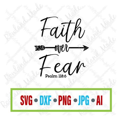 Faith Over Fear Svg File Silhouette Cut File Cricut Clipart Etsy