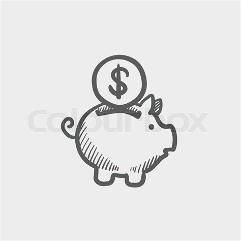 penge, tegning, tegnet | Stock vektor | Colourbox