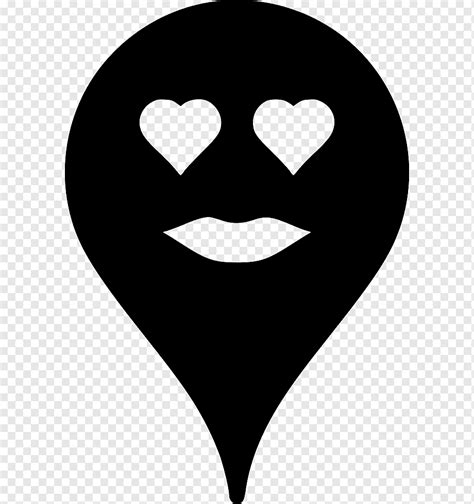 Logo de iconos de computadora mapa amor corazón monocromo png PNGWing