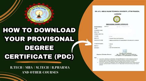 How To Download Your Aktu Provisional Degree Certificate Aktu