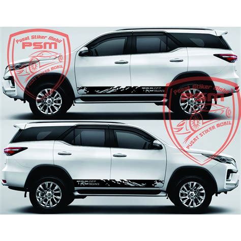 New Sticker Fortuner Sticker Car Sticker Toyota Fortuner Trd List Side