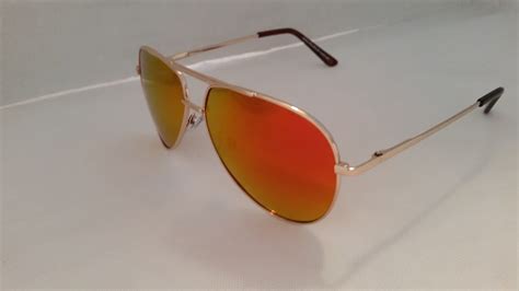 Polarized Orange Mirrored Aviator Sunglasses Eyeneeds