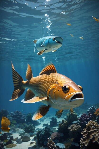 Premium AI Image | beautiful big fish in ocean