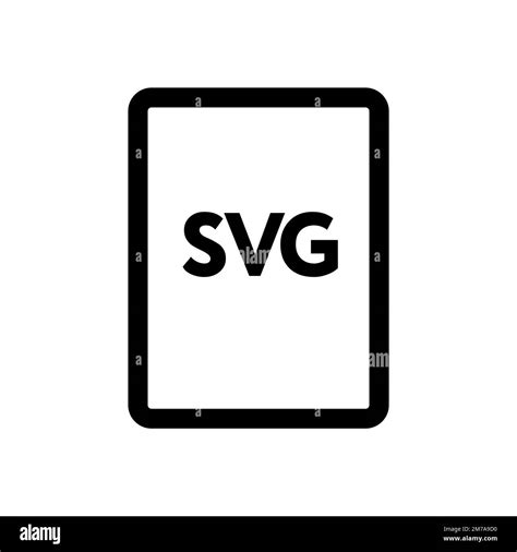 Svg File Icon Line Isolated On White Background Black Flat Thin Icon