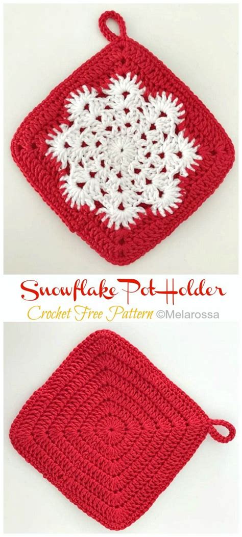 Snowflake Pot Holder Crochet Free Pattern Video Crochet Potholder