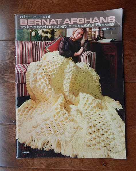 Vintage Bernat Afghans To Knit And Crochet Pattern Book 160 Etsy Canada