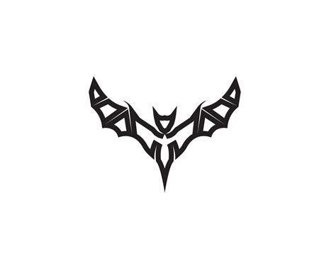 Bat Black Logo Template White Background Icons App 579168 Vector Art At