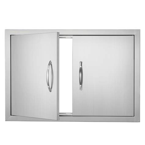 Vevor Bbq Access Door 711x482 Mm Double Outdoor Kitchen Door Stainless Steel Flush Mount Door