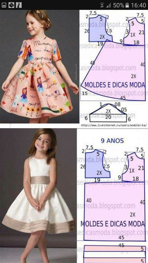 Molde De Vestido Infantil Molde De Roupa Infantil Modelagem Infantil