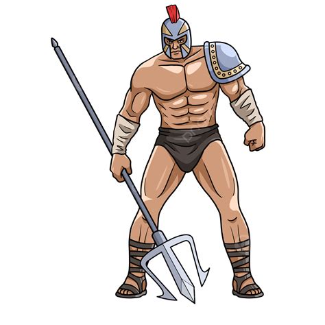 Roman Warrior Hd Transparent Ancient Roman Fork Warrior Cartoon