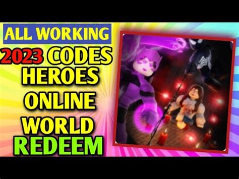 All New Heroes Online World Codes 2023 Codes For Heroes Online