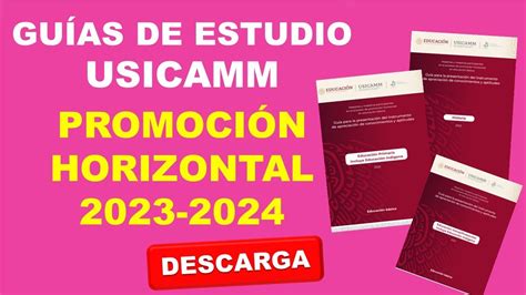 Guías de estudio Promoción Horizontal 2023 2024 Oficial SEP USICAMM