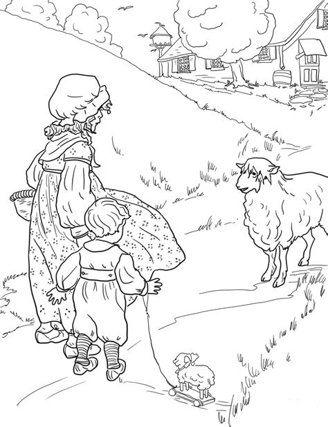 Baa Baa Black Sheep coloring page - ColouringPages