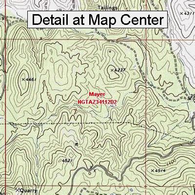 Amazon USGS Topographic Quadrangle Map Mayer Arizona Folded