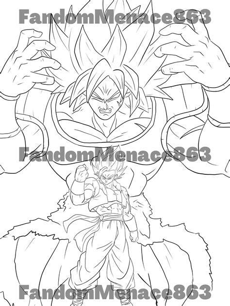 Gogeta Super Saiyan 4 Coloring Pages