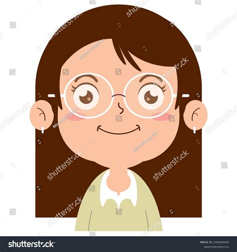 Girl Happy Face Cartoon Cute Stock Vector (Royalty Free) 2189281603 ...