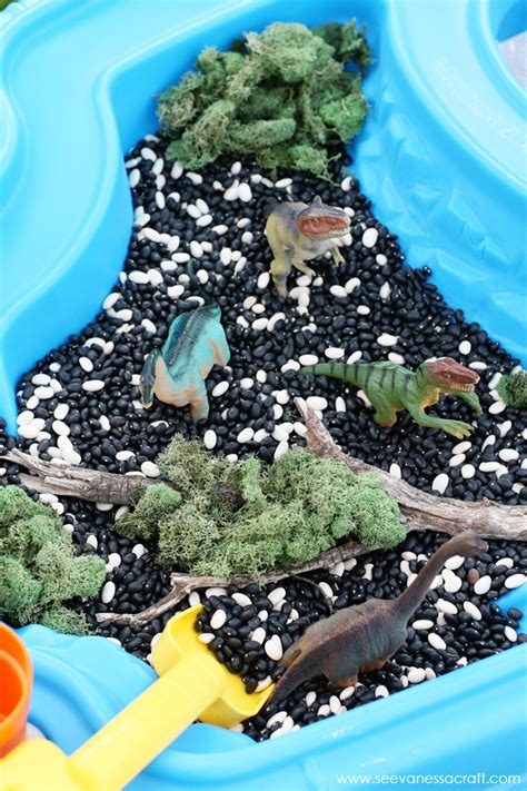 Diy Dinosaur Sensory Bin 30 Sensory Play Ideas See Vanessa Craft