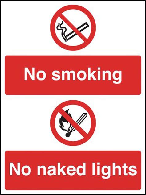 No Smoking No Naked Light Safety Sign Morsafe Uk