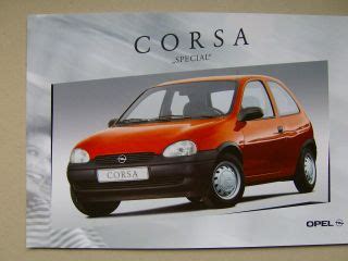 Opel Corsa B Special Prospektblatt Februar 1999 Autoliteratur Höpel